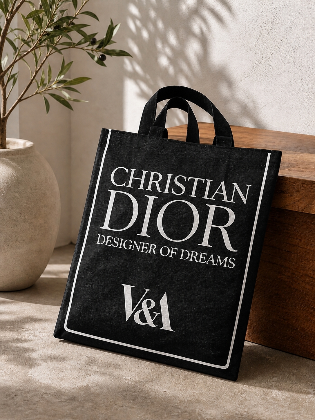 Dior Black Canvas Shoulder Tote Bag New Gwp
